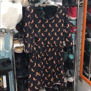 Fox print dress